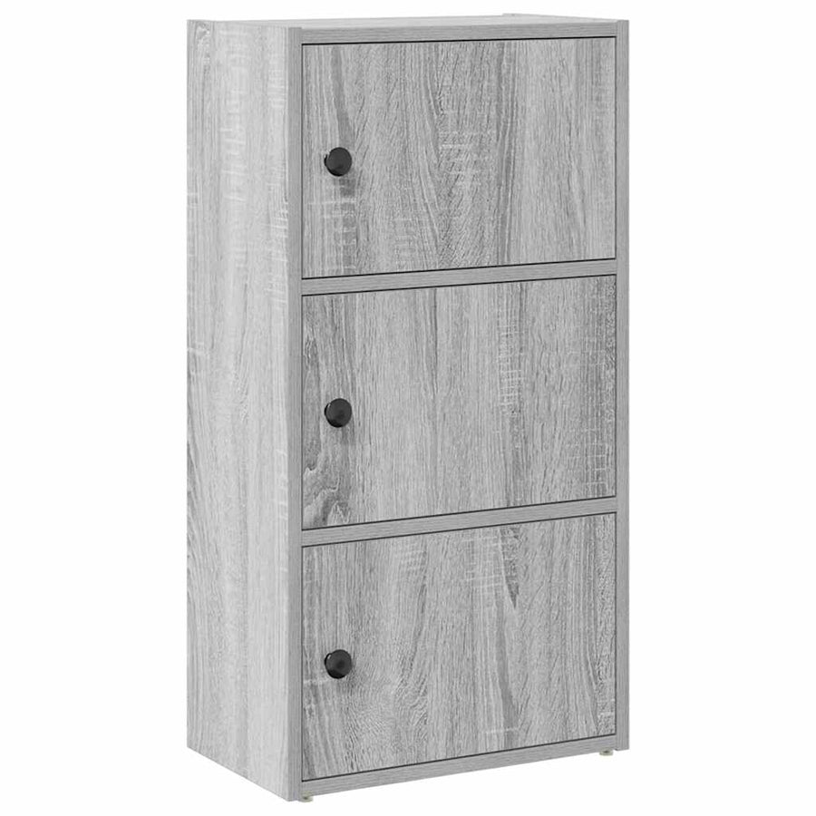 Boekenkast 40x24x77 cm bewerkt hout grijs sonoma eikenkleurig