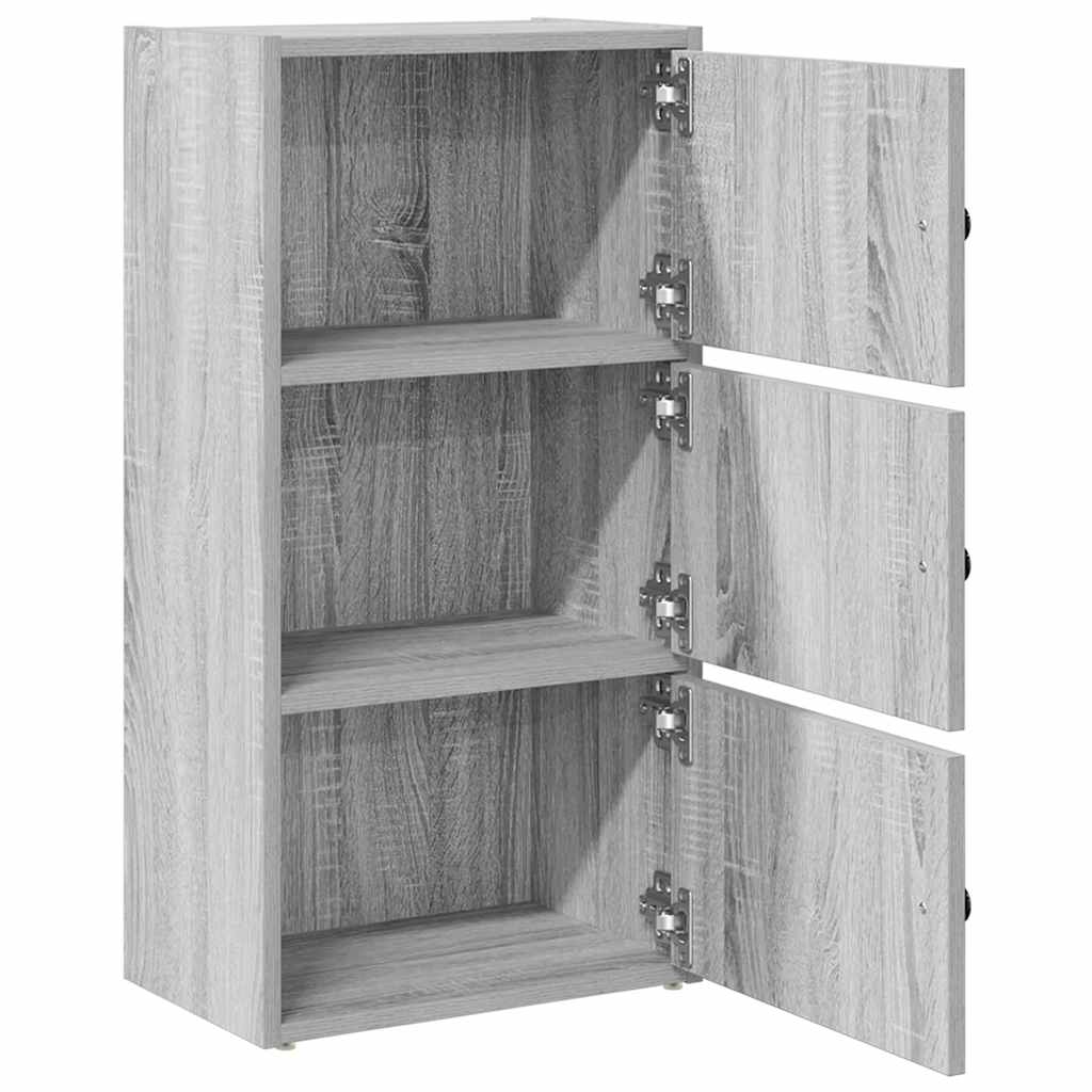 Boekenkast 40x24x77 cm bewerkt hout grijs sonoma eikenkleurig