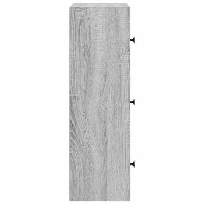 Boekenkast 40x24x77 cm bewerkt hout grijs sonoma eikenkleurig