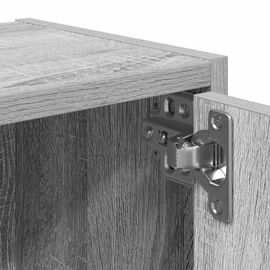 Boekenkast 40x24x77 cm bewerkt hout grijs sonoma eikenkleurig