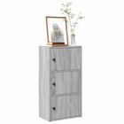 Bookcase 40x24x77 cm processed wood grey Sonoma oak coloured