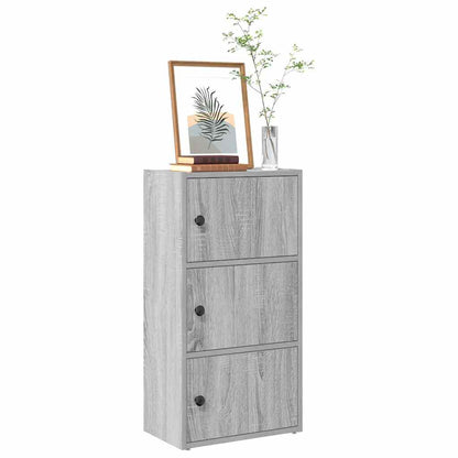Boekenkast 40x24x77 cm bewerkt hout grijs sonoma eikenkleurig