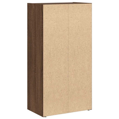 Boekenkast 40x24x77 cm bewerkt hout bruin eikenkleurig