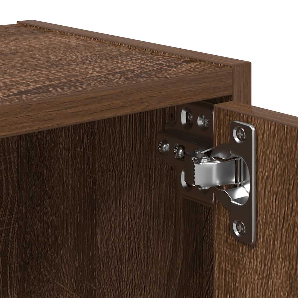 Boekenkast 40x24x77 cm bewerkt hout bruin eikenkleurig