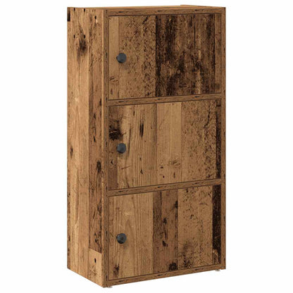 Boekenkast 40x24x77 cm bewerkt hout oud houtkleurig
