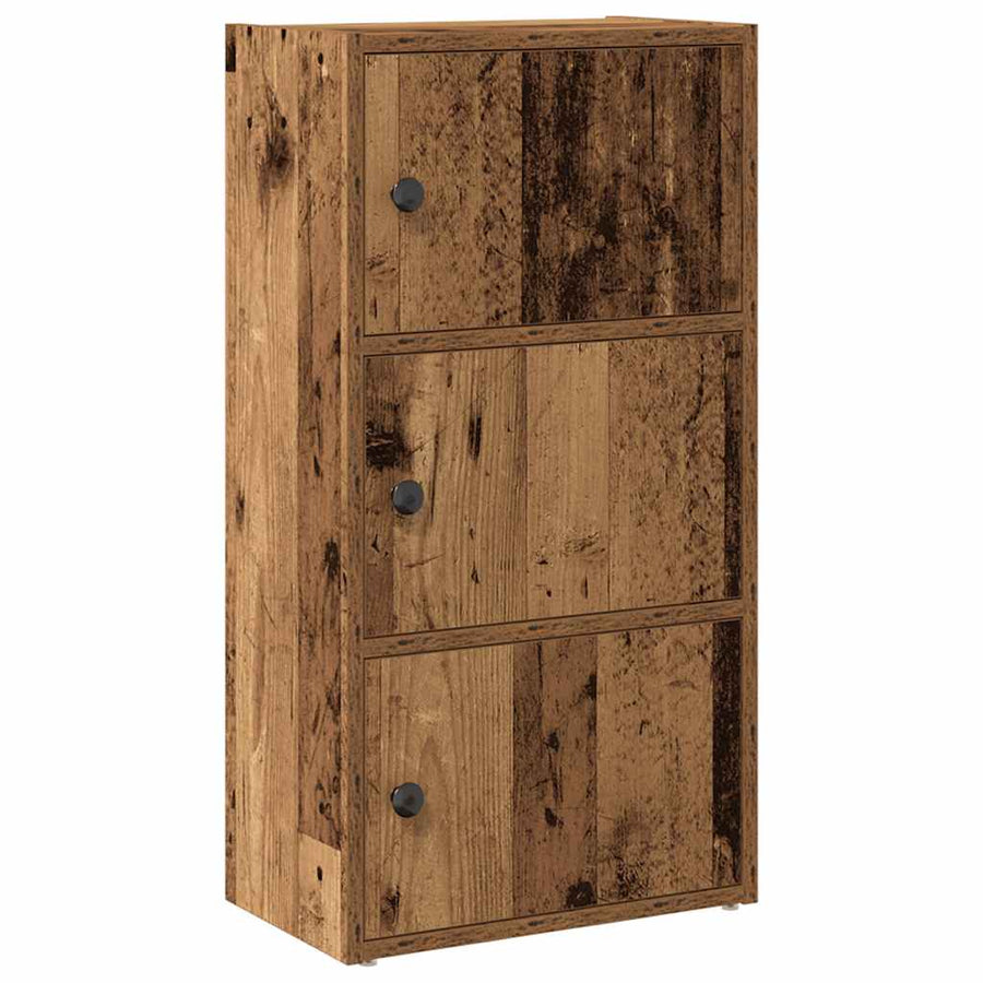 Boekenkast 40x24x77 cm bewerkt hout oud houtkleurig