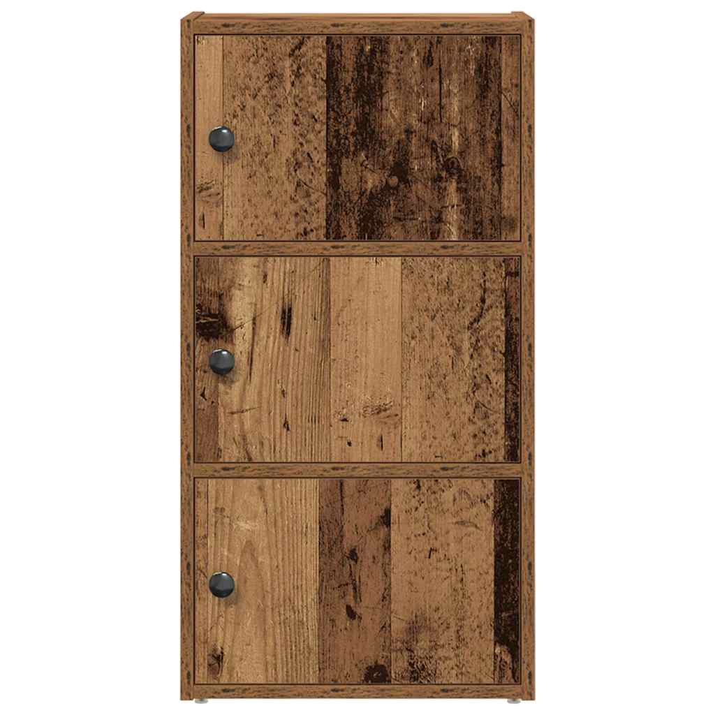 Boekenkast 40x24x77 cm bewerkt hout oud houtkleurig