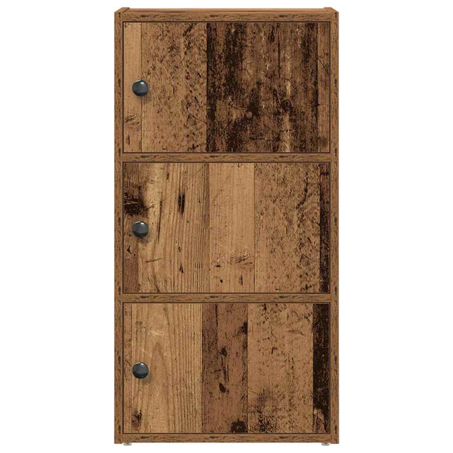 Boekenkast 40x24x77 cm bewerkt hout oud houtkleurig