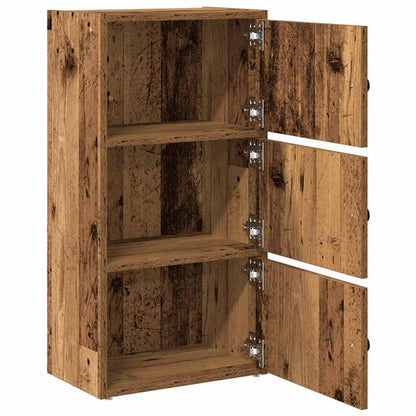 Boekenkast 40x24x77 cm bewerkt hout oud houtkleurig