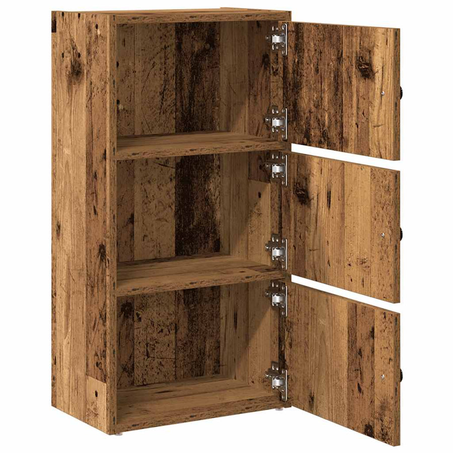 Boekenkast 40x24x77 cm bewerkt hout oud houtkleurig