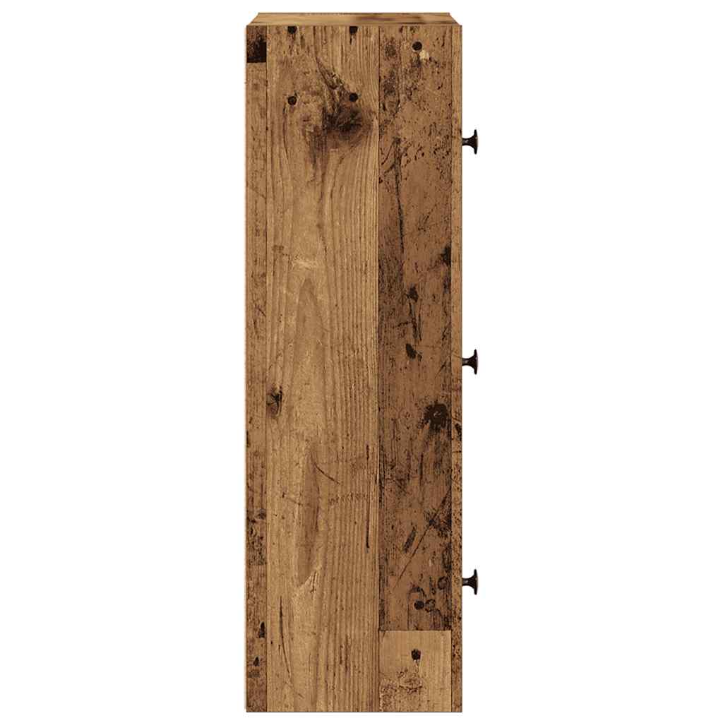 Boekenkast 40x24x77 cm bewerkt hout oud houtkleurig
