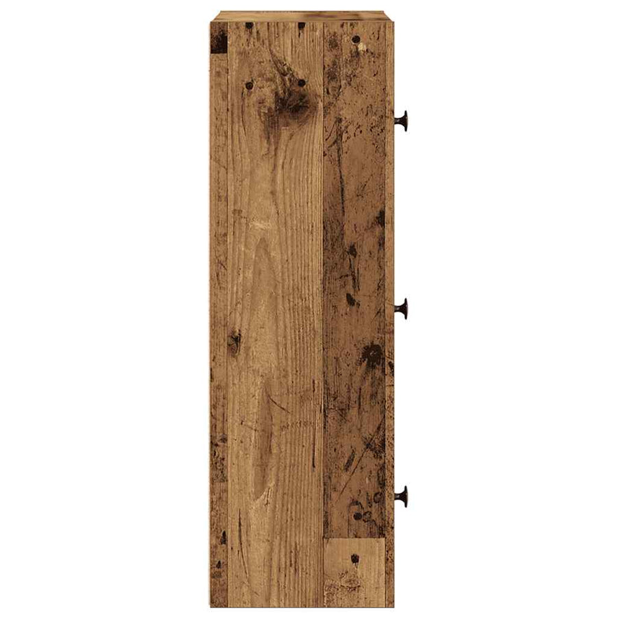 Boekenkast 40x24x77 cm bewerkt hout oud houtkleurig