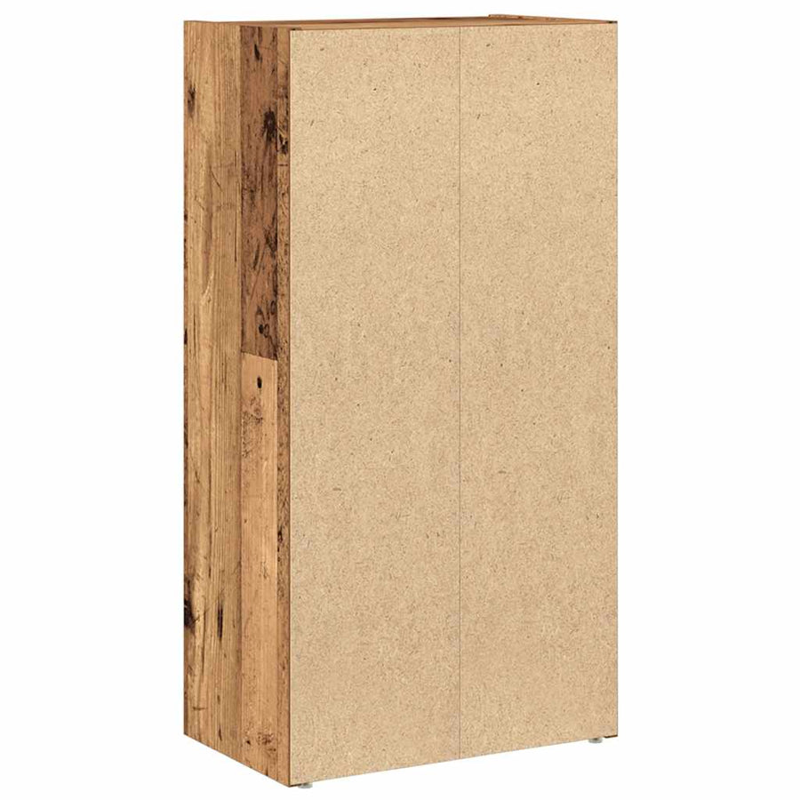 Boekenkast 40x24x77 cm bewerkt hout oud houtkleurig