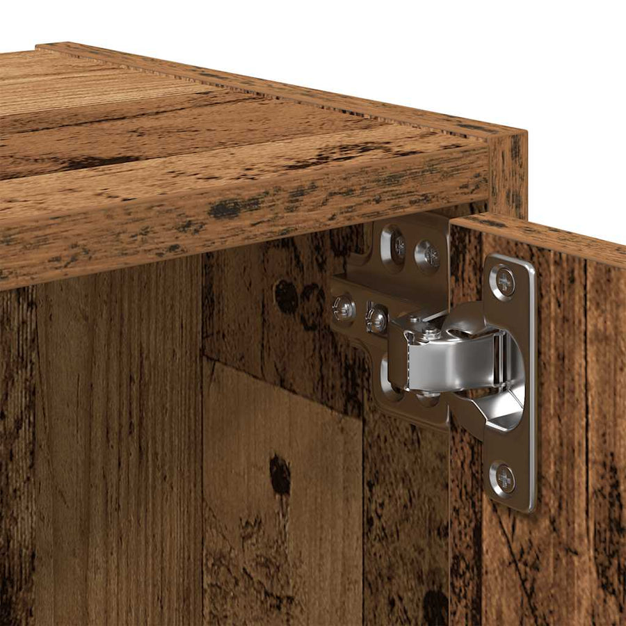 Boekenkast 40x24x77 cm bewerkt hout oud houtkleurig