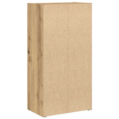 Boekenkast 40x24x77 cm bewerkt hout artisanaal eikenkleurig