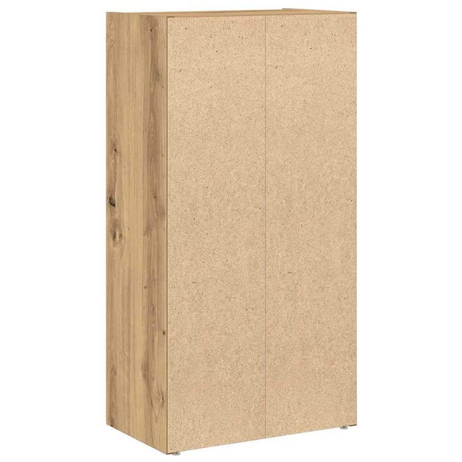 Boekenkast 40x24x77 cm bewerkt hout artisanaal eikenkleurig