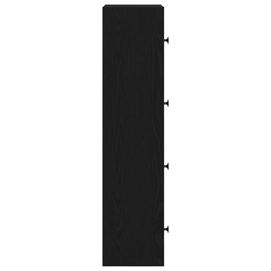 Boekenkast 40x24x102 cm bewerkt hout zwart eikenkleurig