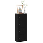 Boekenkast 40x24x102 cm bewerkt hout zwart eiken