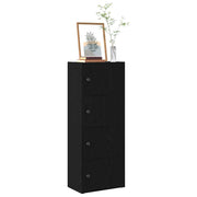 Boekenkast 40x24x102 cm bewerkt hout zwart eiken