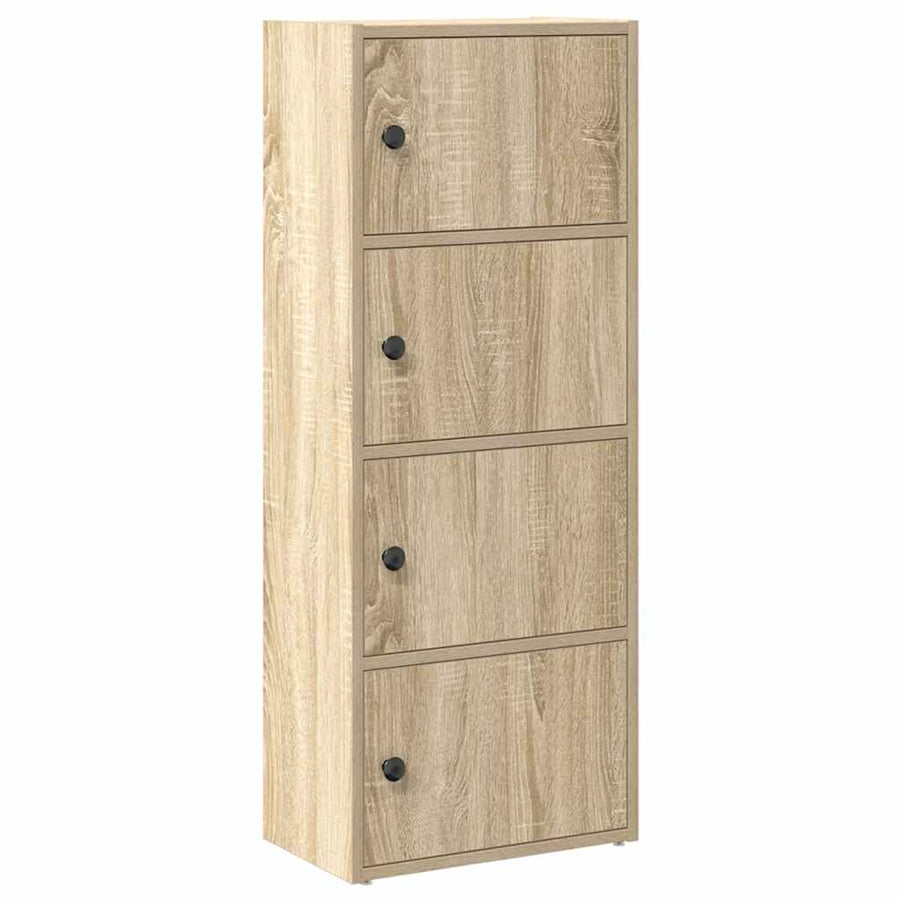Boekenkast 40x24x102 cm bewerkt hout sonoma eikenkleurig