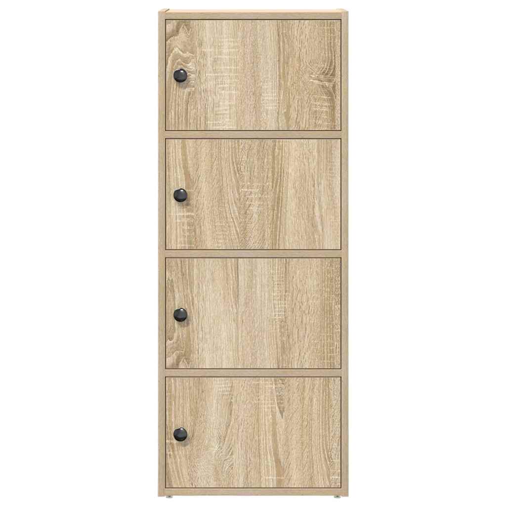 Boekenkast 40x24x102 cm bewerkt hout sonoma eikenkleurig