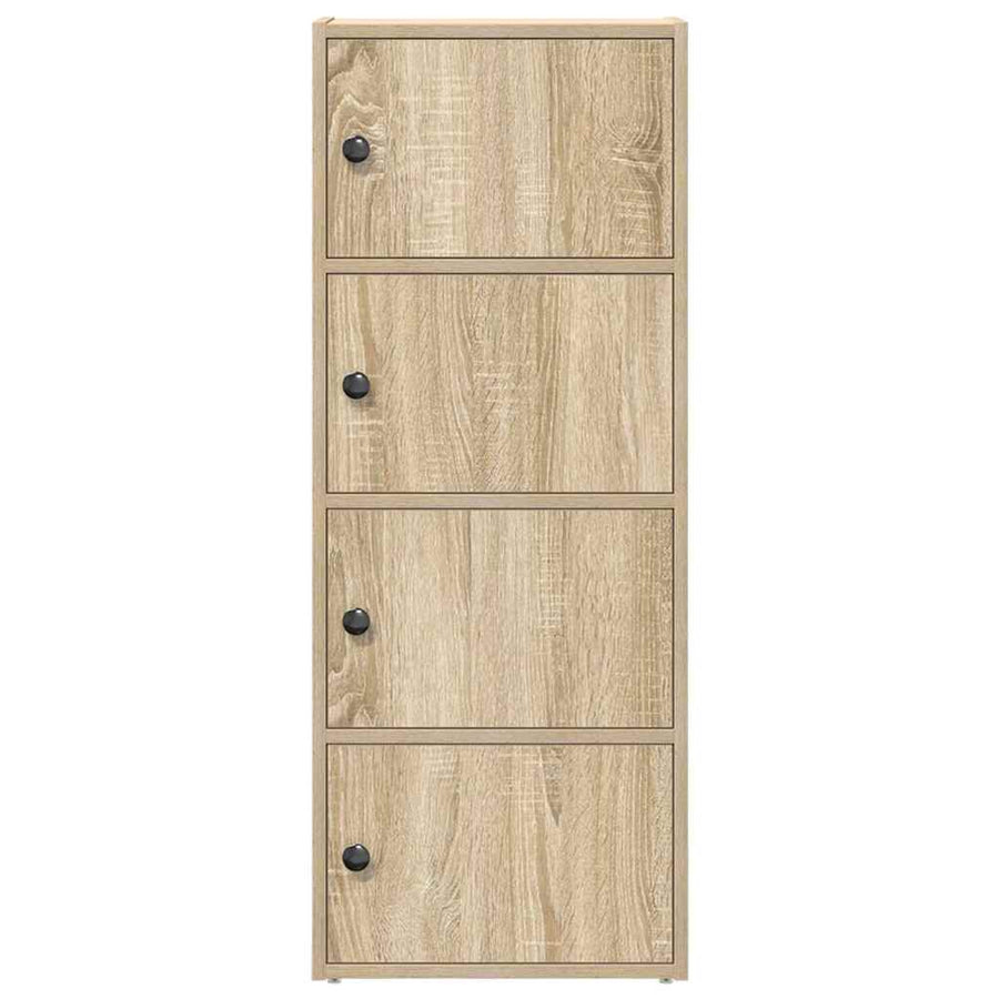 Boekenkast 40x24x102 cm bewerkt hout sonoma eikenkleurig