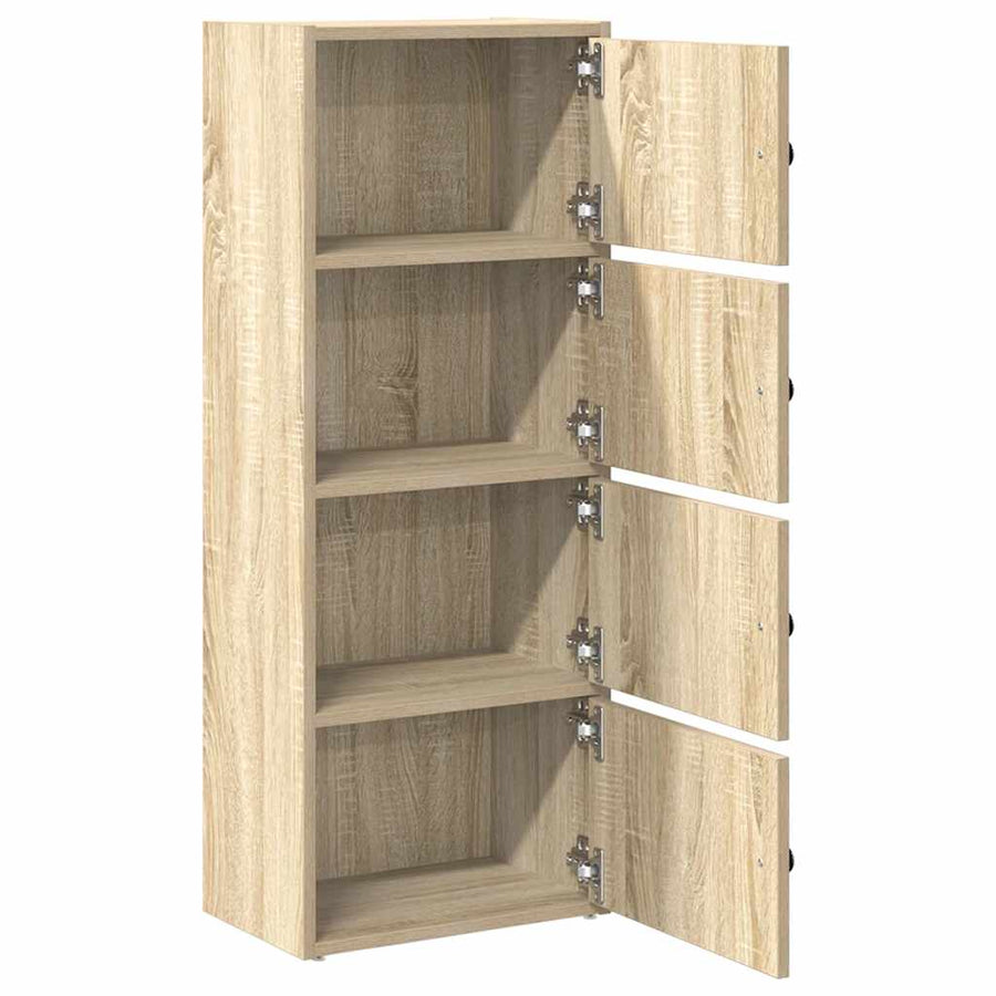 Boekenkast 40x24x102 cm bewerkt hout sonoma eikenkleurig