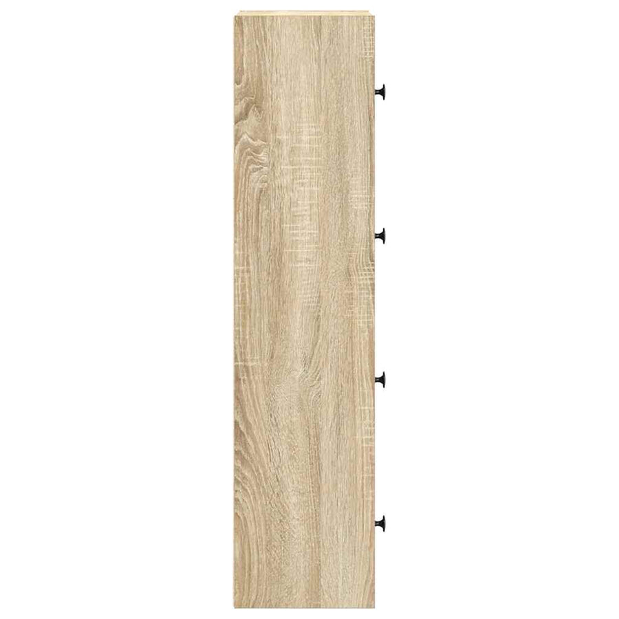 Boekenkast 40x24x102 cm bewerkt hout sonoma eikenkleurig
