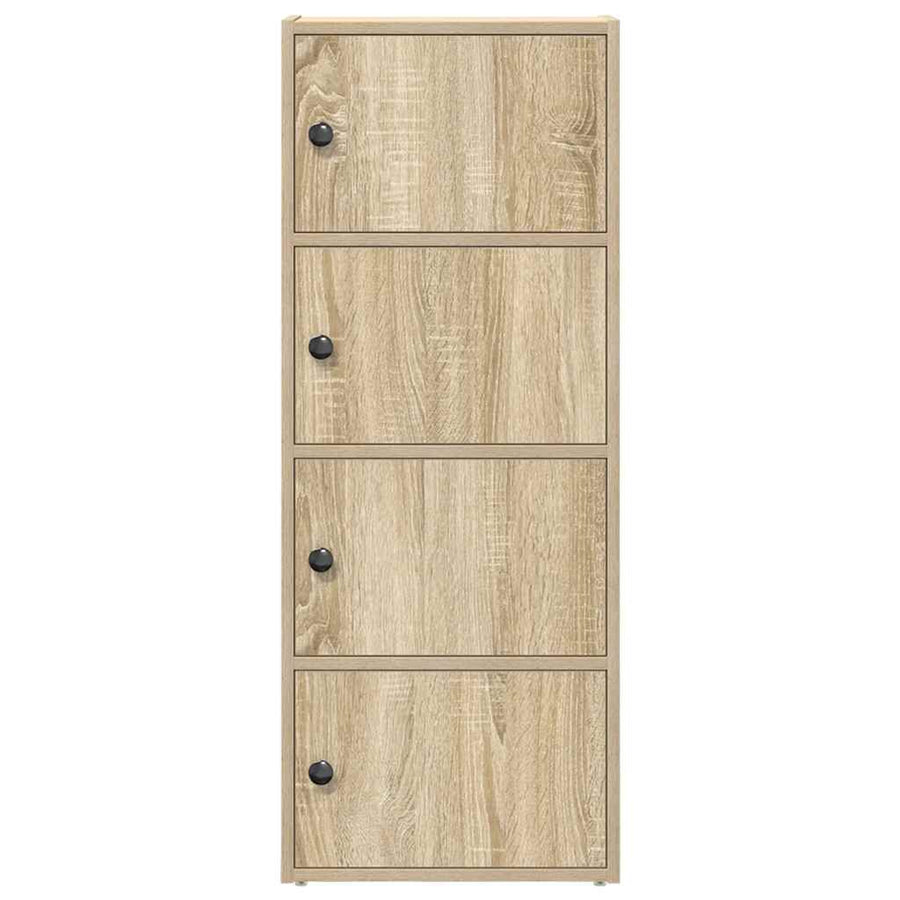 Boekenkast 40x24x102 cm bewerkt hout betongrijs