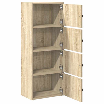 Boekenkast 40x24x102 cm bewerkt hout betongrijs