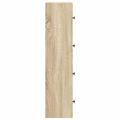 Boekenkast 40x24x102 cm bewerkt hout betongrijs