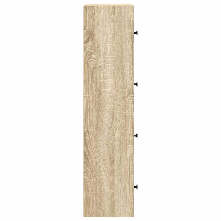Boekenkast 40x24x102 cm bewerkt hout betongrijs
