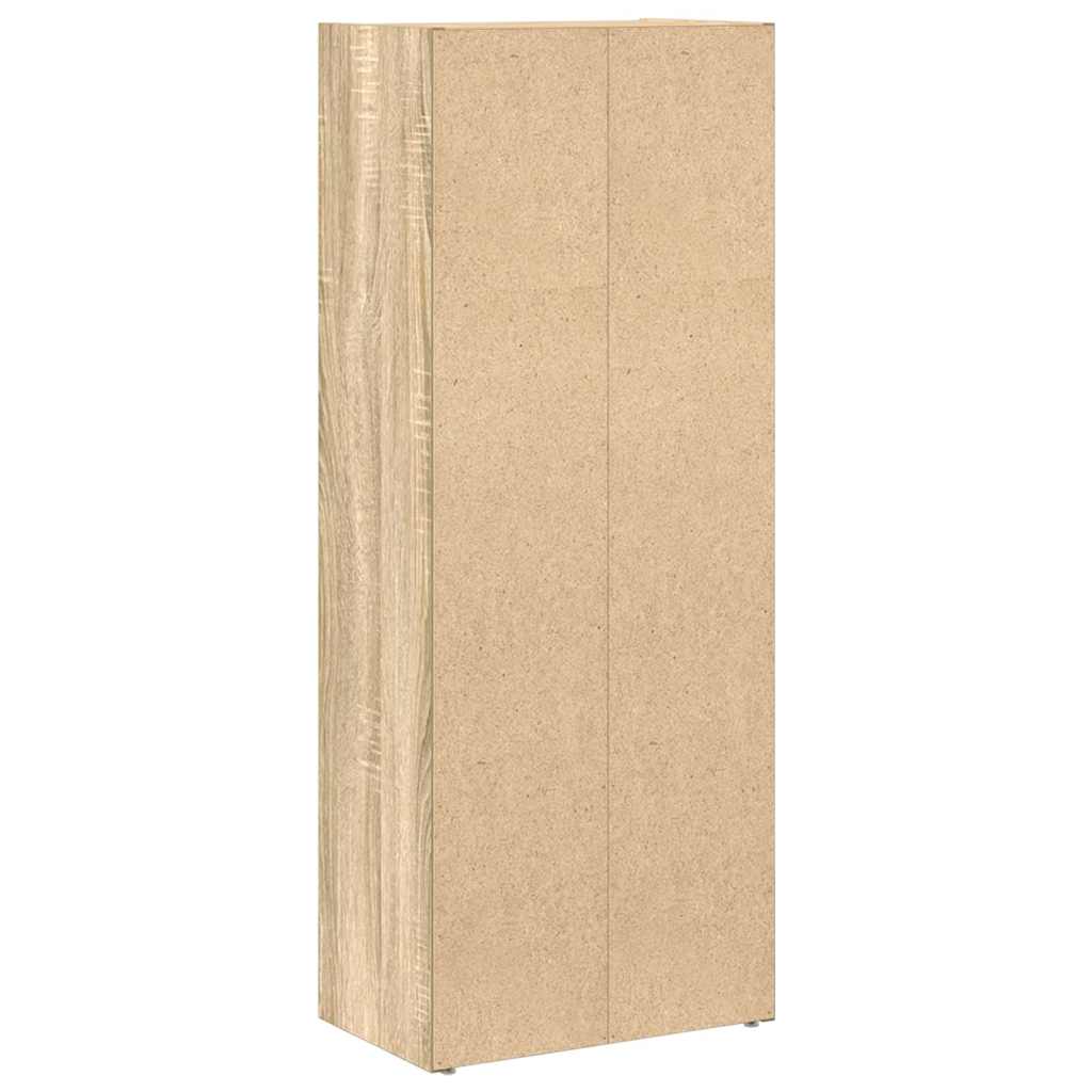 Boekenkast 40x24x102 cm bewerkt hout betongrijs