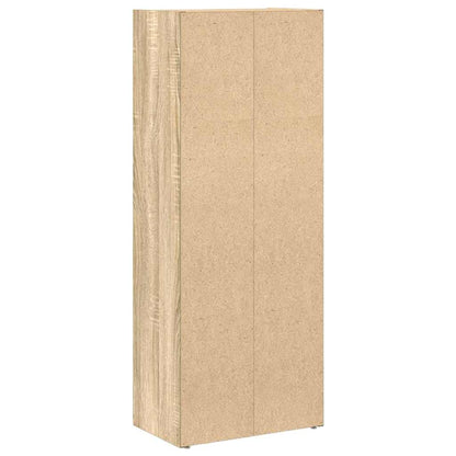 Boekenkast 40x24x102 cm bewerkt hout betongrijs