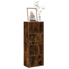 Boekenkast 40x24x102 cm bewerkt hout gerookt eiken