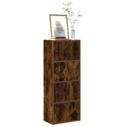 Boekenkast 40x24x102 cm bewerkt hout gerookt eiken