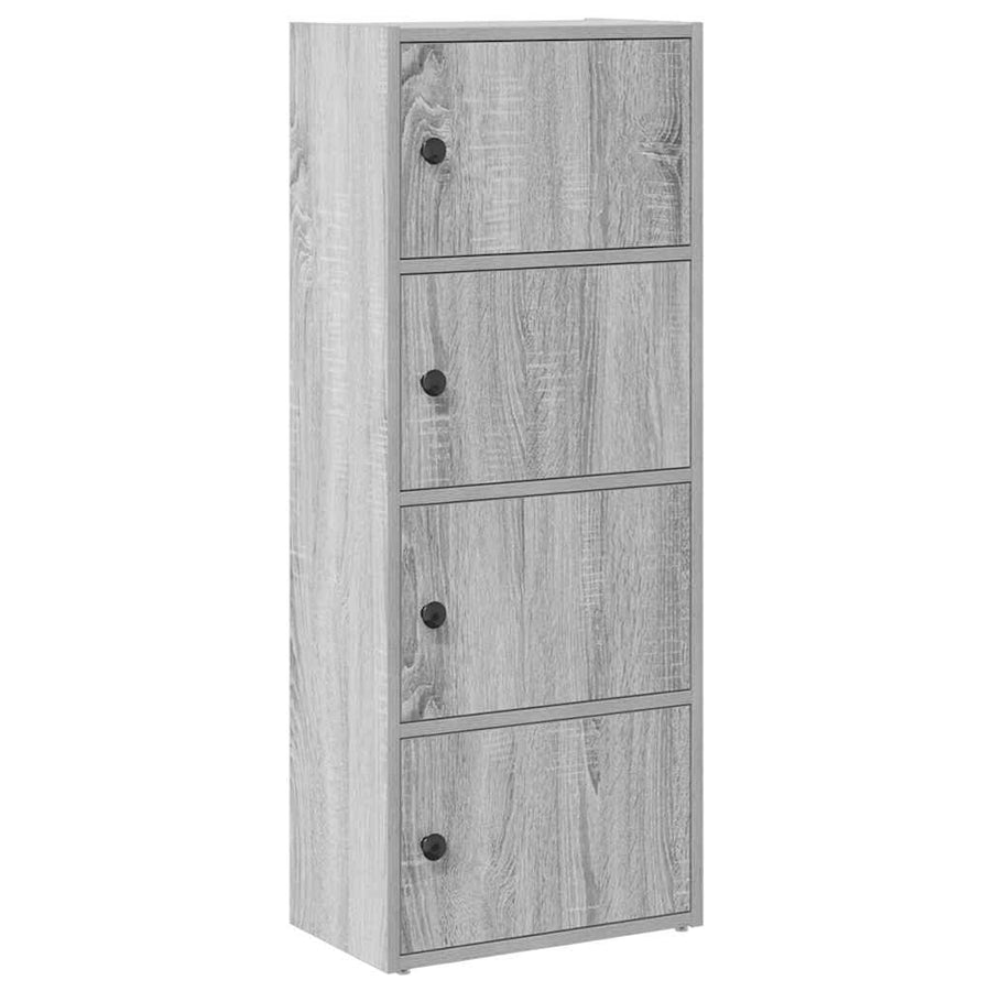 Boekenkast 40x24x102 cm bewerkt hout grijs sonoma eikenkleurig