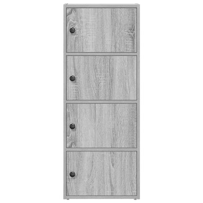 Boekenkast 40x24x102 cm bewerkt hout grijs sonoma eikenkleurig