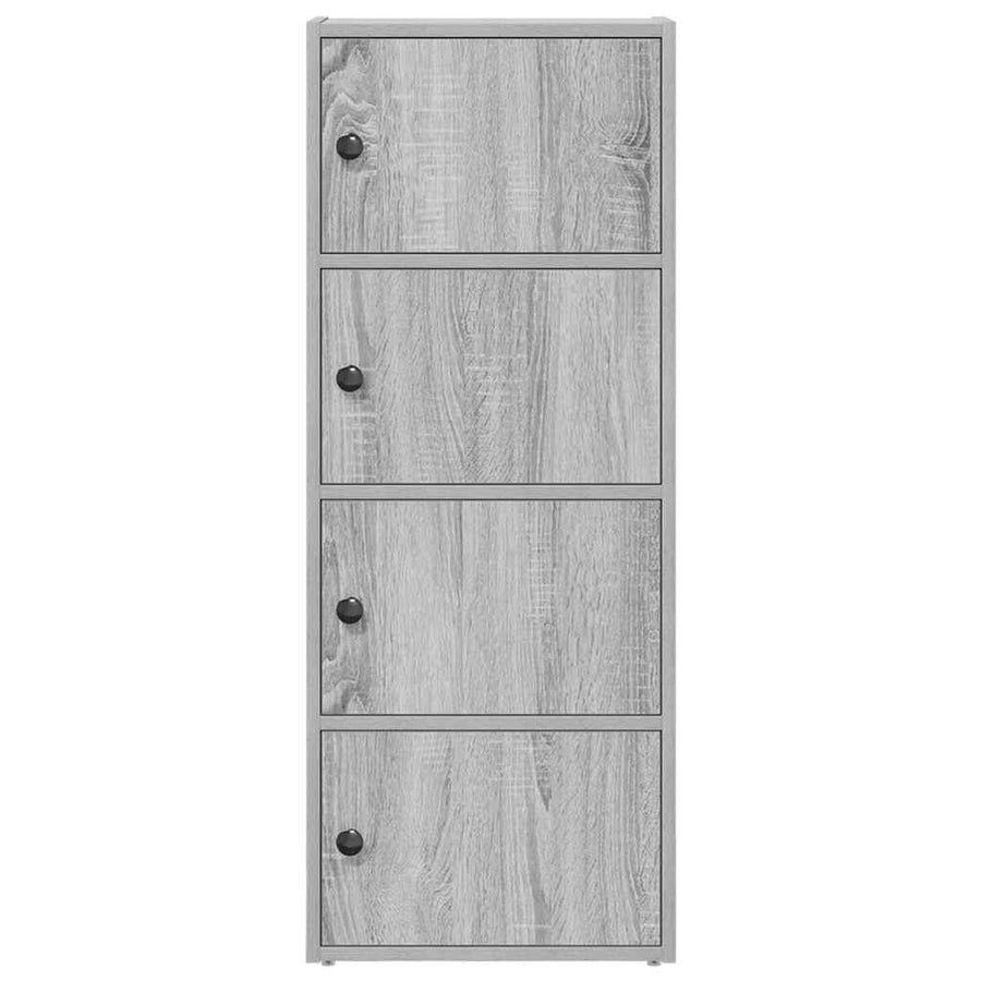 Boekenkast 40x24x102 cm bewerkt hout grijs sonoma eikenkleurig