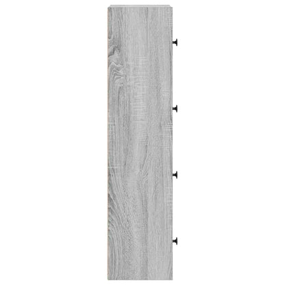 Boekenkast 40x24x102 cm bewerkt hout grijs sonoma eikenkleurig