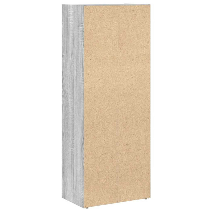 Boekenkast 40x24x102 cm bewerkt hout grijs sonoma eikenkleurig