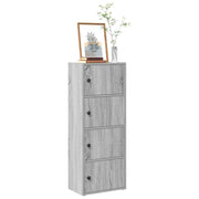 Boekenkast 40x24x102 cm bewerkt hout grijs