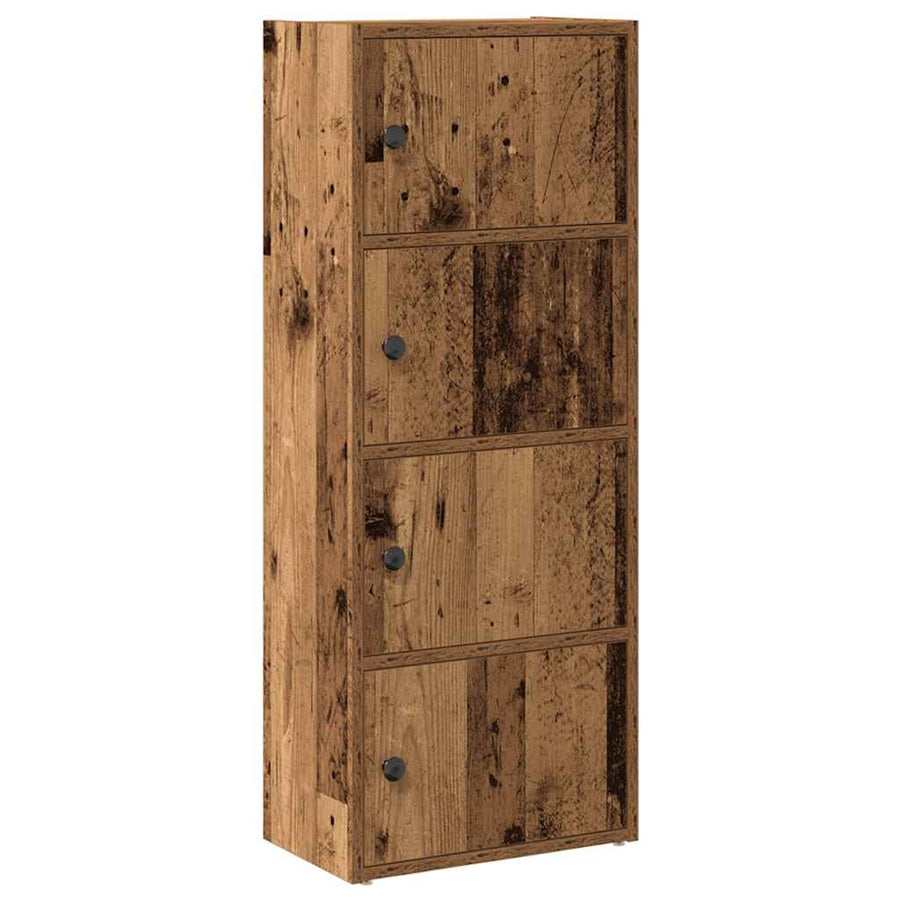 Boekenkast 40x24x102 cm bewerkt hout oud houtkleurig