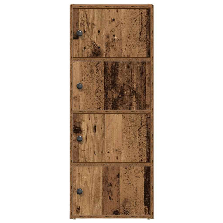 Boekenkast 40x24x102 cm bewerkt hout oud houtkleurig