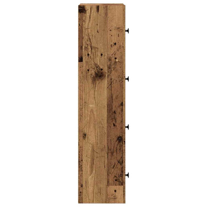 Boekenkast 40x24x102 cm bewerkt hout oud houtkleurig