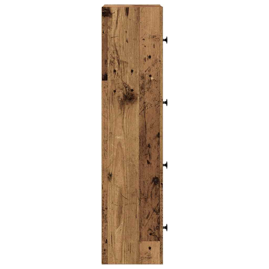 Boekenkast 40x24x102 cm bewerkt hout oud houtkleurig
