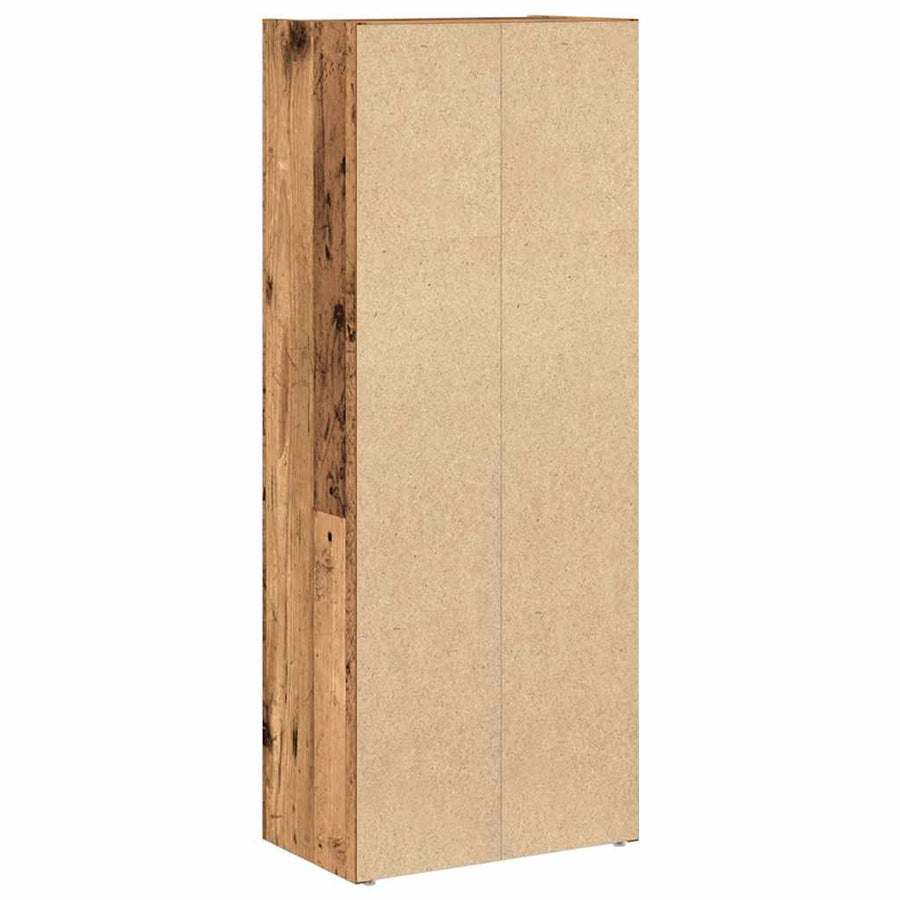 Boekenkast 40x24x102 cm bewerkt hout oud houtkleurig