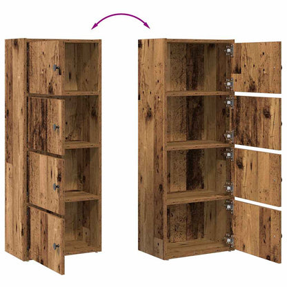 Boekenkast 40x24x102 cm bewerkt hout oud houtkleurig