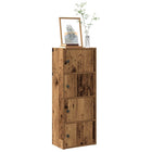 Boekenkast 40x24x102 cm bewerkt hout oud houtkleurig