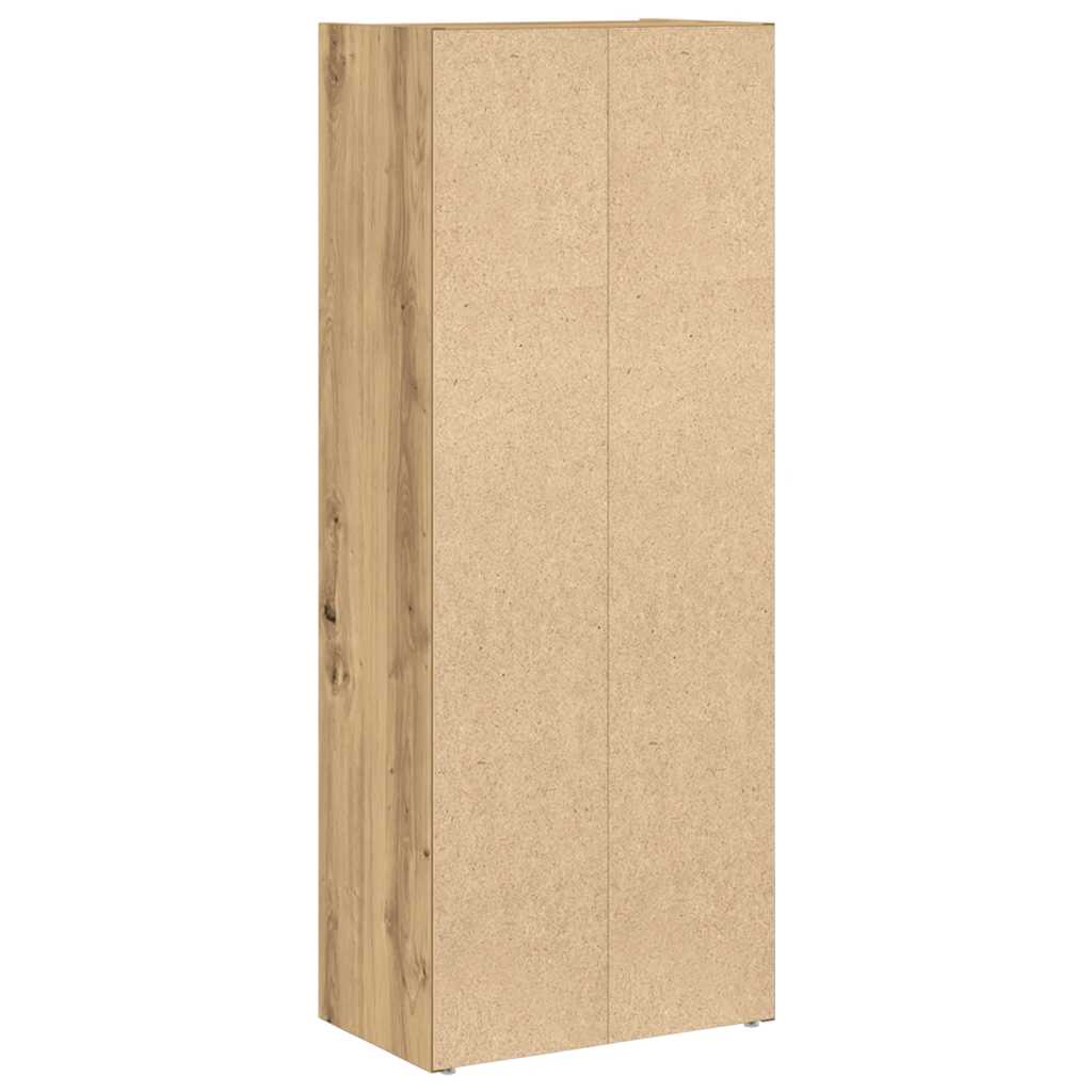 Boekenkast 40x24x102 cm bewerkt hout artisanaal eikenkleurig